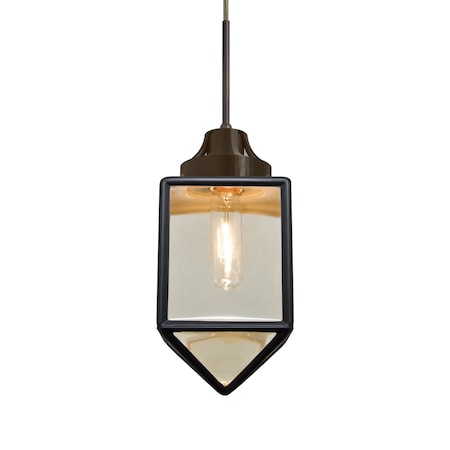 Bravo Cord Pendant, Black/Gold Bubble, Bronze Finish, 1x60W Incandescent